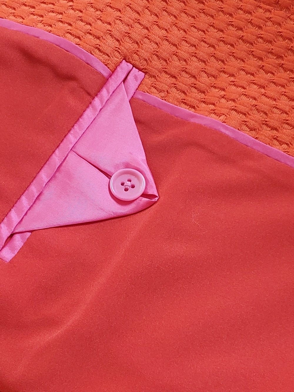 J. Crew Jcrew Womens Orange Quilted Jacket with Pink Grograin Trim Size 6 - Picture 10 of 10